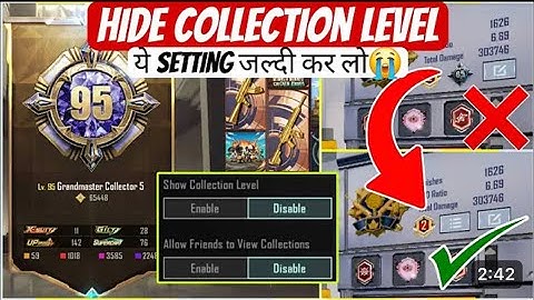 "Hide Your Collection Level in PUBG Like a Pro 🔥 | Step by Step Guide"How to Hide Collection Level.?