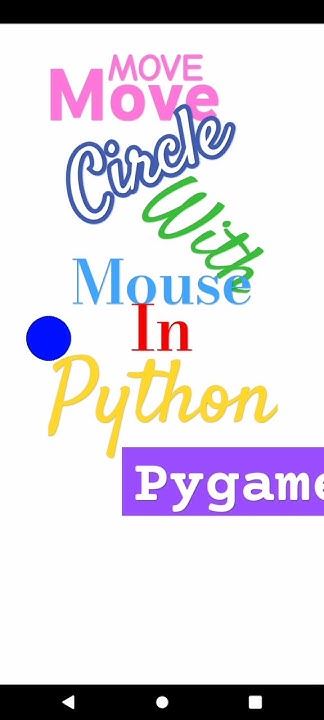 move circle with mouse in python #python#pygame#programming - YouTube
