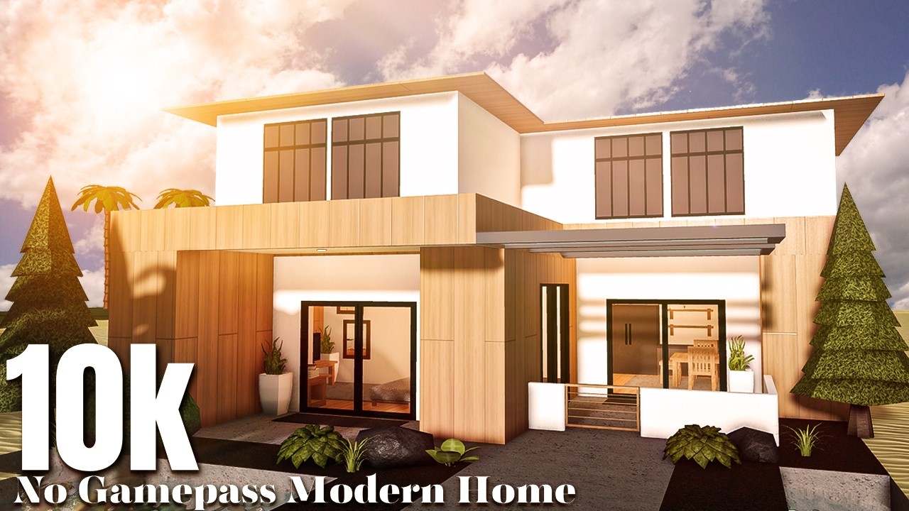 BLOXBURG: 10k No Gamepass Modern Home | Roblox | Housebuild - YouTube
