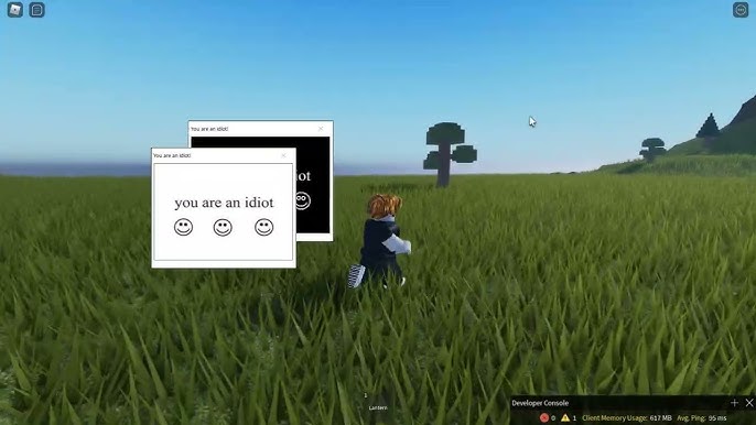 How to put that you are an idiot virus in your roblox game