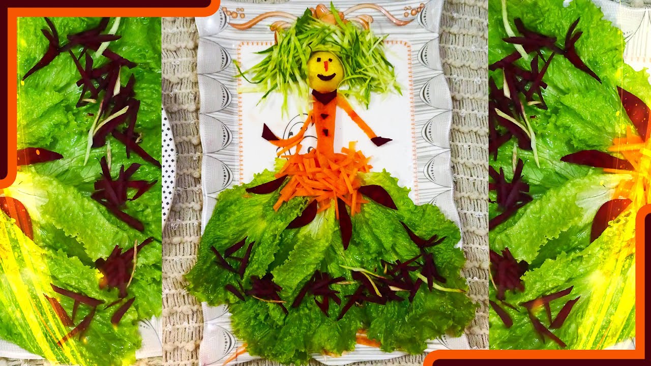 Simple and Easy Salad Decoration Salad Plate Decoration Lady Salad