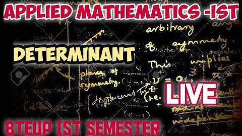 determinant//Applied Mathematics I/1st semester Polytechnic Diploma BTEUP