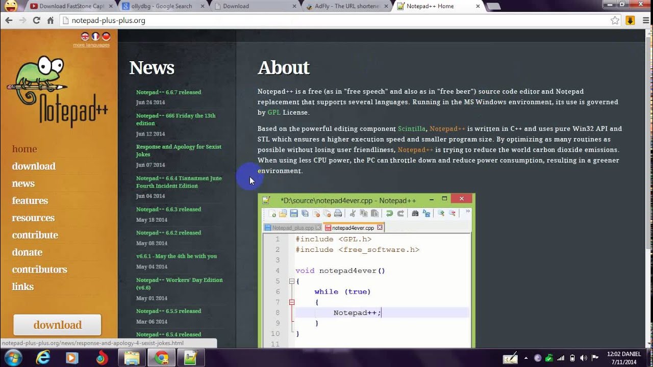 how to download notepad++ - YouTube