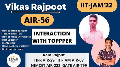 IIT-JAM 2022 Mathematics Topper Preparation Strategy || Ram Rajput