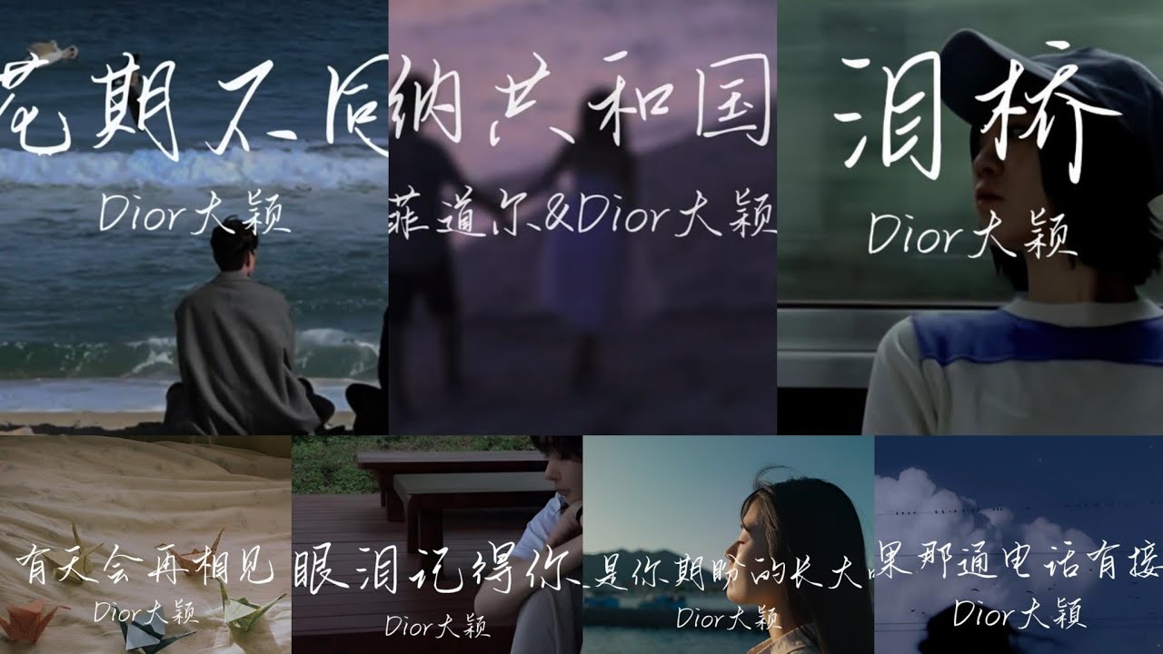 Dior大颖 #音乐合集 | 如果那通电话有接通，在加纳共和国离婚，花期不同，你最近过得好吗？，有天会再相见 |【动态歌词 Lyrics】