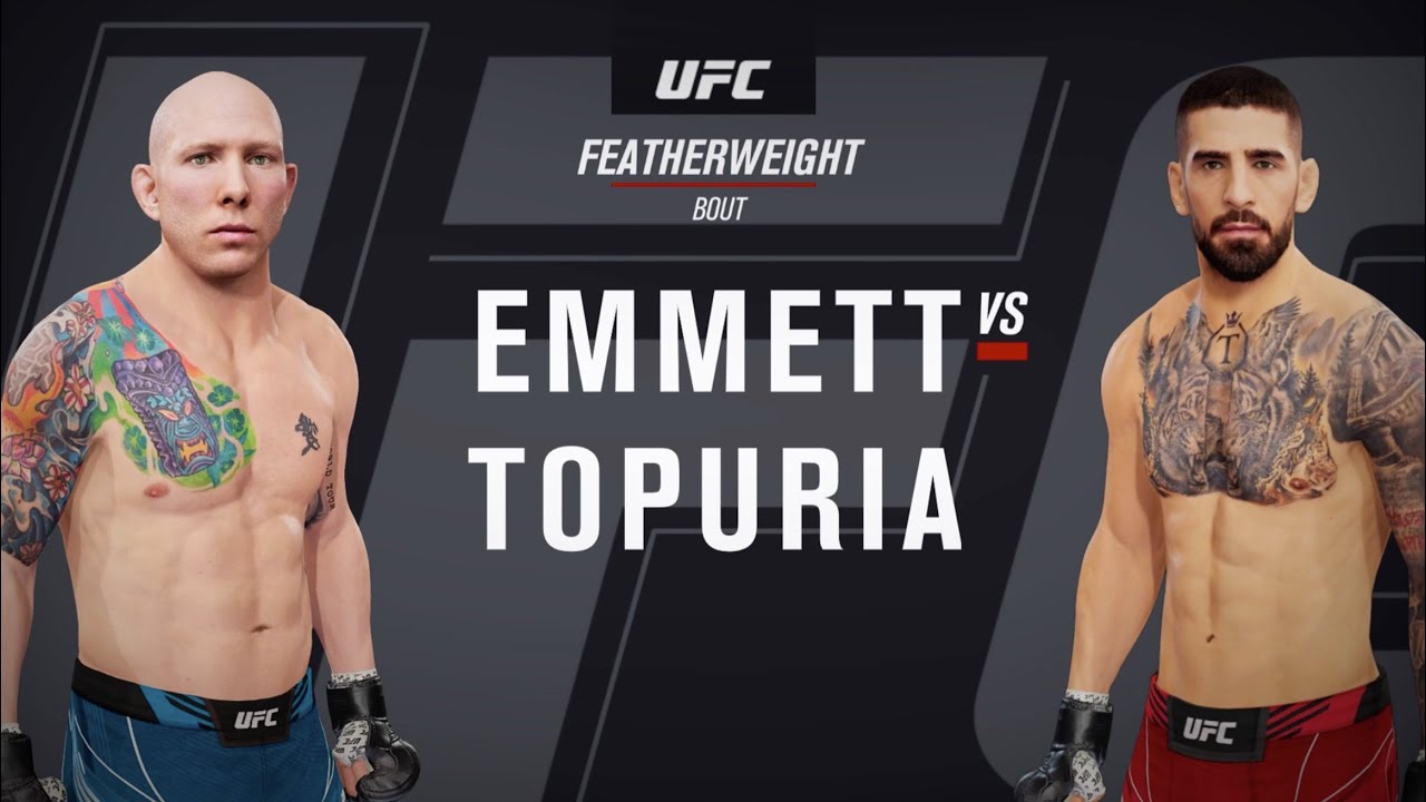 UFC on ABC 5 Emmett vs Topuria Featherweight Fight Simulation 🇺🇸🇬🇪👊🎮