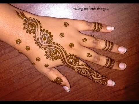 Easy Simple Mehndi Designs For Hands Matroj Mehndi Designs Youtube