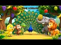 Children’s Fruit Song | Fun Jungle Animals Singing About Fruits