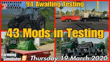 New Mods in Testing & Modhub update farming simulator 19