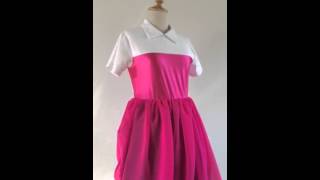 柄ワンピースから無地ワンピースへ