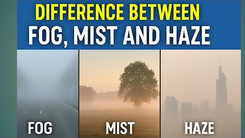 Difference between Fog , Mist And Haze ....