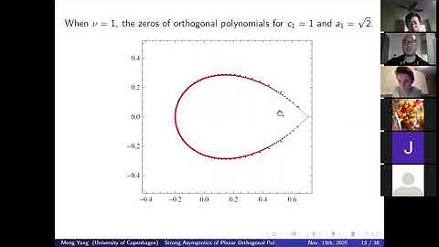 Strong Asymptotics of Planar Orthogonal Polynomials by #Speaker Meng Yang