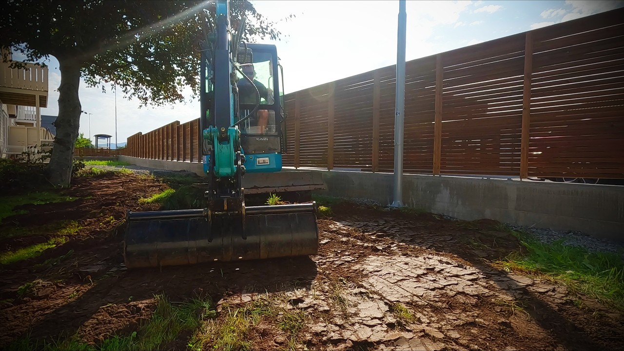 Grading garden and making concrete steps | new walking pedals