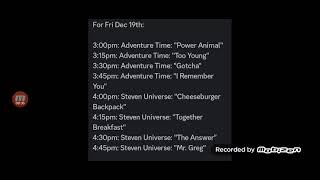 Cartoon Network To Do A Marathon Of Adventure Time And Steven Universe On December 19.