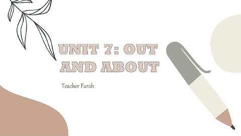 LESSON VIDEO YEAR 3 UNIT 7: Out and About. Imperative Statement: (Positive & Negative)