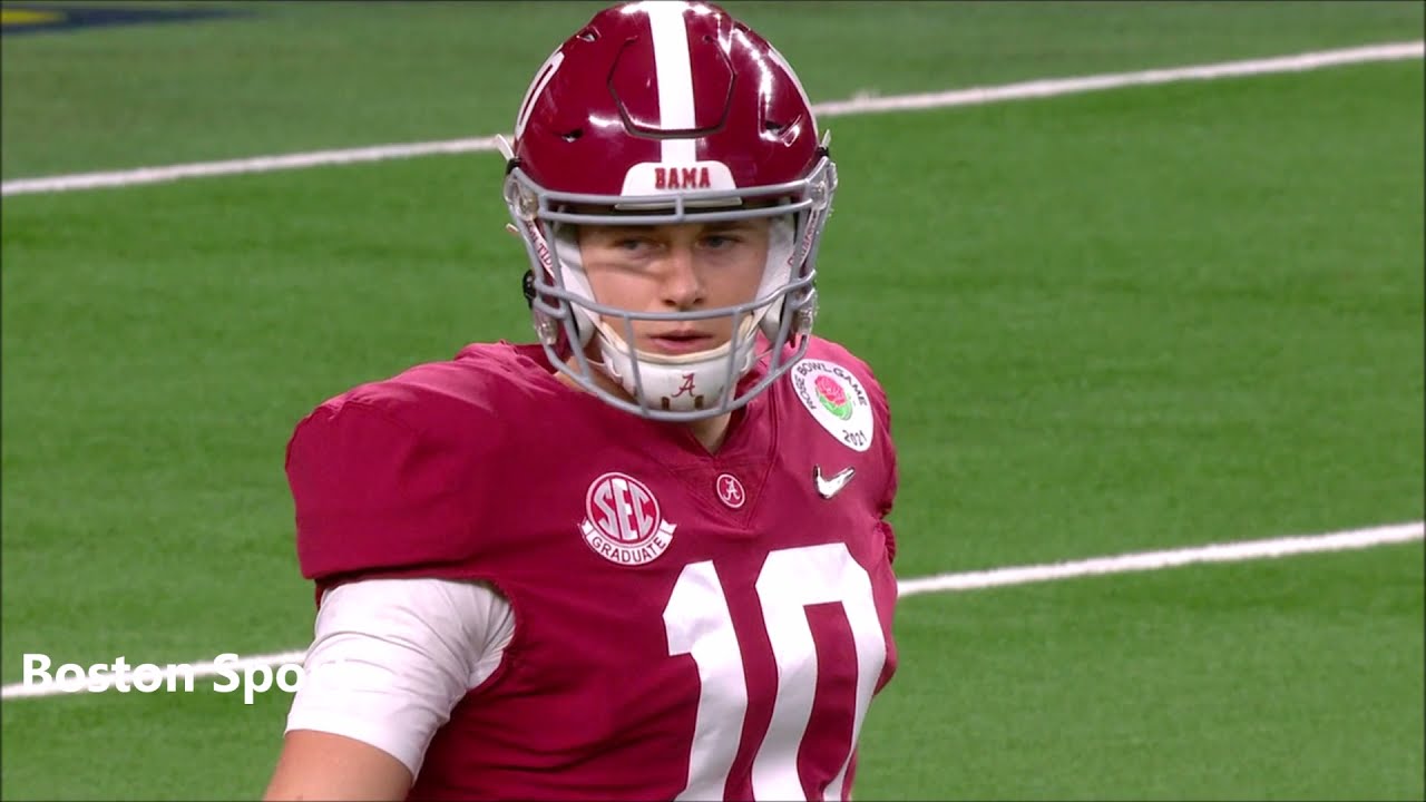 Mac Jones - Completed passes from the Rose Bowl & Championship games