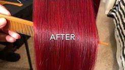 Using L’Oréal HiColor (Red) to dye weave