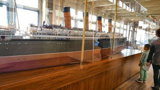 Giant Ship Models of Titanic, Queen Mary, Queen Victoria, SS Normandie \& Lusitania