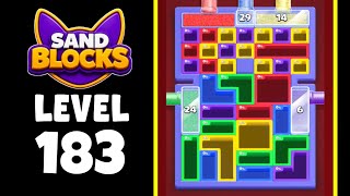 Sand Blocks level 183 walkthrough solution