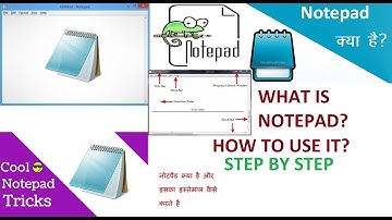 Learn Basic Computer in Hindi - Microsoft Notepad II - कंप्यूटर में नोटपैड कैसे चलाये?