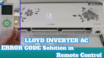 LLoyd Inverter Ac Error Code Find and Compressor Speed Control in Remote || Jahir Technical