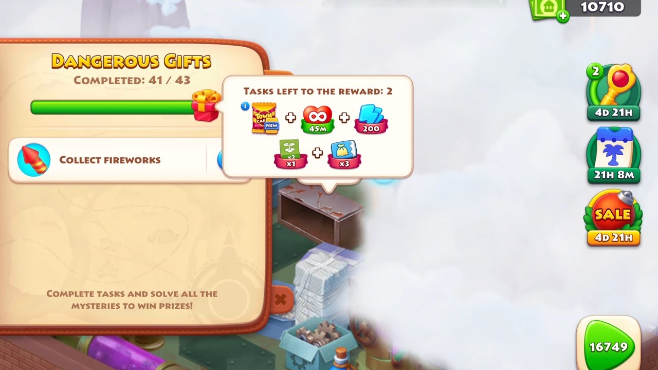 Township. Can safely go to the last task, it won't be automatically completed. Cards collection. 