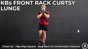 Kettlebells Front Rack Curtsy Lunge