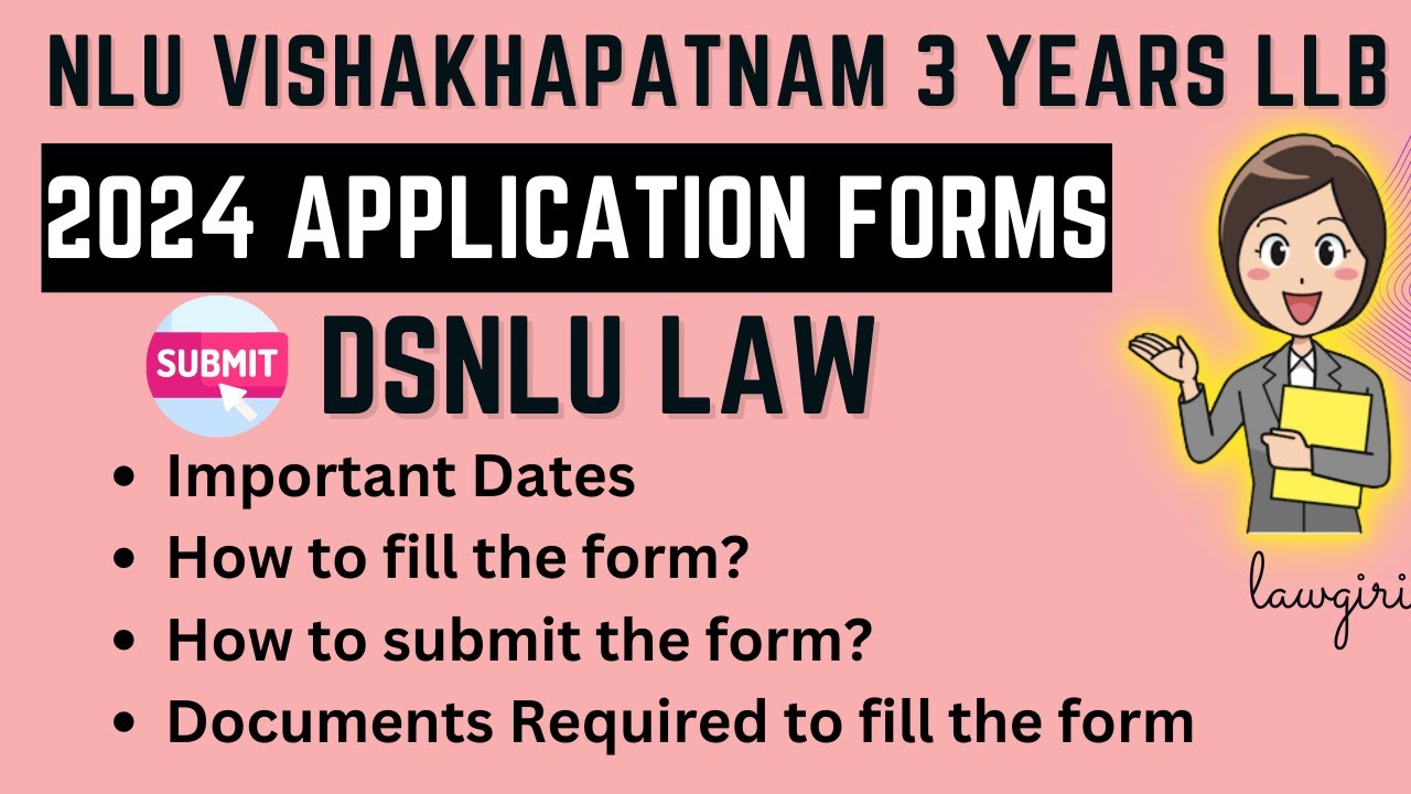 DSNLU 3 years LLB Law Application Form 2024|NLU Vishakhapatnam ...
