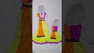 Mother and daughter drawing shots drawing vairalshort youtubeshorts