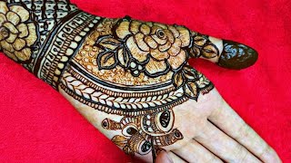 Dhol Shehnai Beautiful Mehndi Design||New Dulhan Palm Mehndi Designs||Easy & Simple Mehedi design