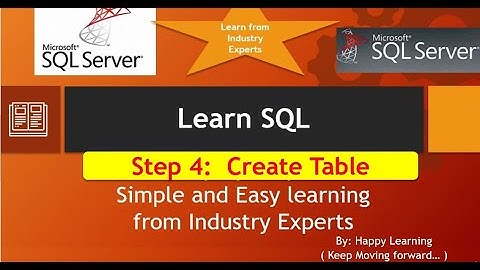 How to create a table in SQL Server | Create table with Primary key & set Identity and Seed values