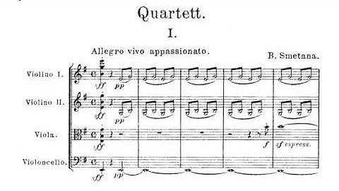 Smetana: String Quartet No. 1 "Z mého života/From My Life"—Score Video