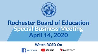 Board of Education Special Meeting | April 14, 2020