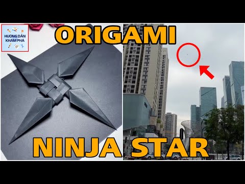 Hướng Dẫn Cách Làm Phi Tiêu 4 Cánh Bằng Giấy Bay Cực Xa | Ninja Star | DIY