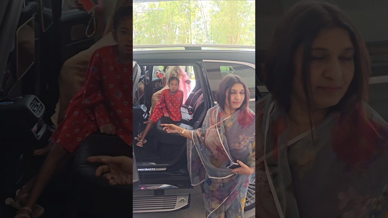 മമ്മൂക്കയെ കാത്ത് കാറിൽ പേരകുട്ടി മറിയത്തിന്റെ സ്നേഹം കണ്ടോ 🥰🥰 | 