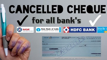 how to make cancel cheque | कैंसिल चेक कैसे बनाएं