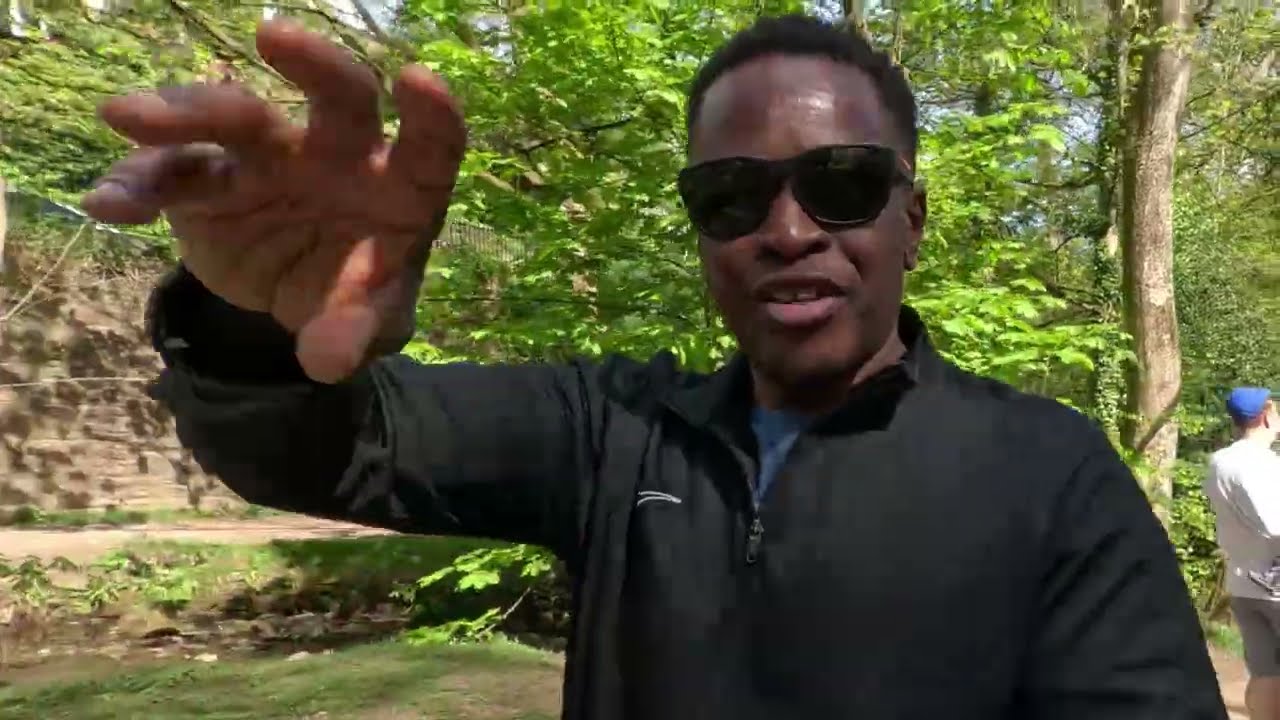 Walk at Endcliffe Park and Peak District nature trail Sheffield England