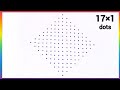 17-1 dots Simple Rangoli art design/muggulu designs/kolam designs/Sony rangoli designs.