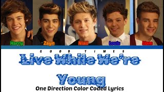 One Direction  While Were Young color Coded S