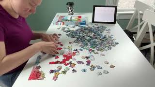 Speed puzzling in real time: Ravensburger London Postcard 500 piece