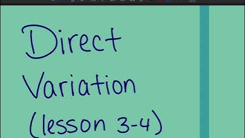 3-4 Direct Variation (Algebra 1)