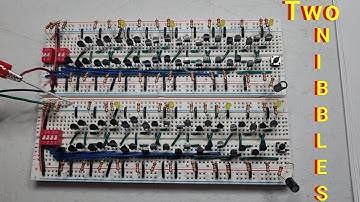 Two 4 bit Registers with Transistors