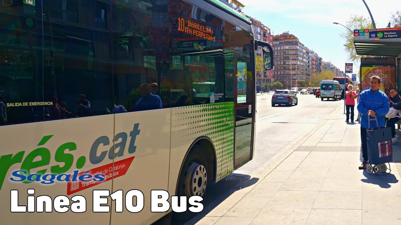 E10 Сагалес - экспресс-автобус из Барселоны - полное путешествие