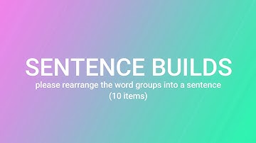 Versant Practice: Sentence Builds 3
