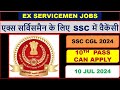 Ssc cgl 2024    job for ex servicemen in ssc cgl