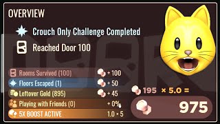 I BEAT ROBLOX DOORS CROUCHONLY CHALLENGE!