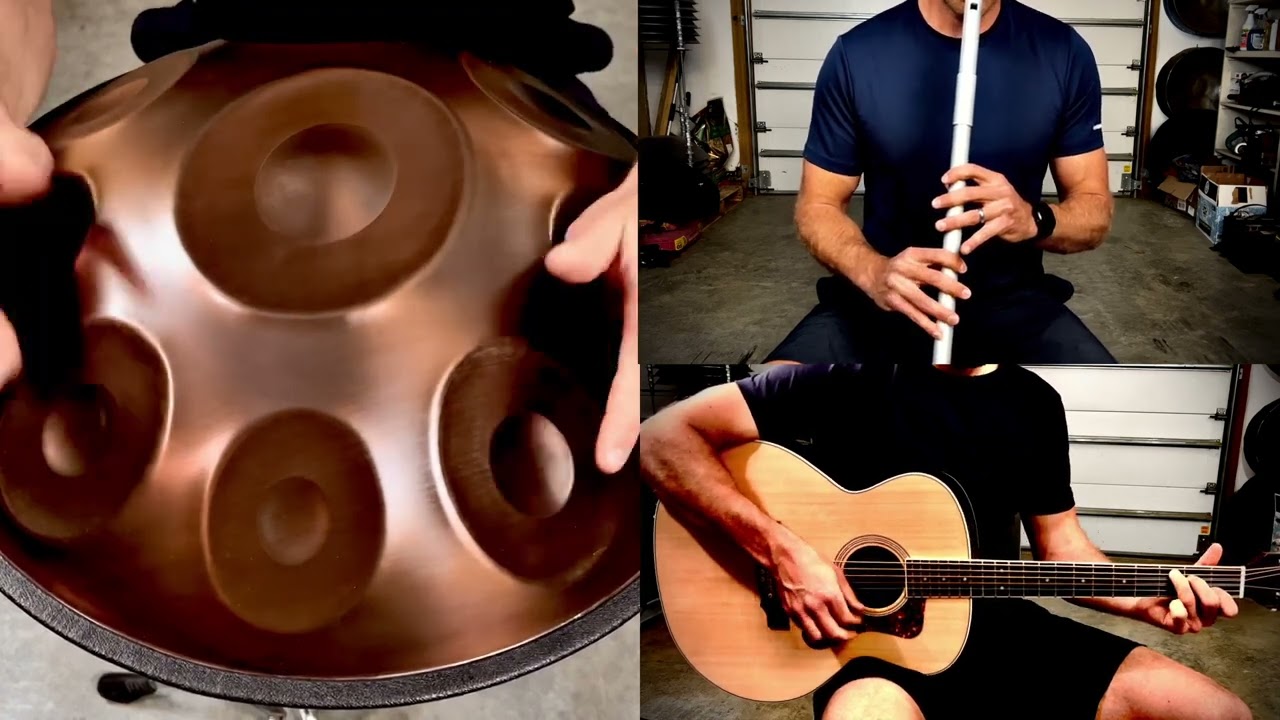 "Foggy Dew" Trio- Handpan, Low Whistle, and 8-string Baritone Guitar