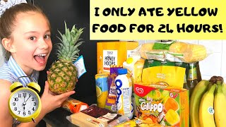 I ONLY ATE YELLOW FOOD FOR 24 HOURS CHALLENGE