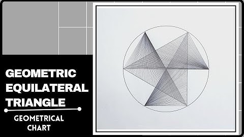 How To Draw Geometric Equilateral Triangle With Straight Lines Pattern || Easy || Measurements