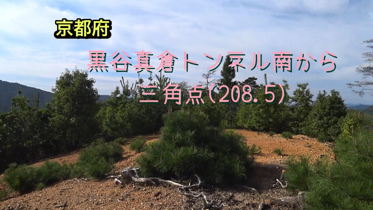 【京都府】 黒谷真倉トンネル南から三角点(208.5)